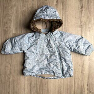 H&M Snowflake Hooded Zip Jacket Fur